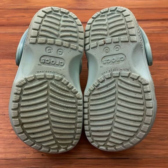 Crocs Green Blue Classic Clog Slip-on Shoe Unisex Toddler Size C5 Comfort Casual - Picture 6 of 12